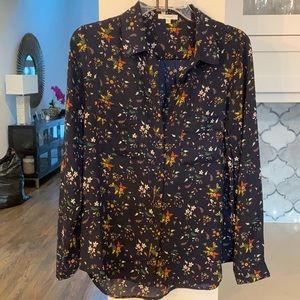 Pleione navy blouse